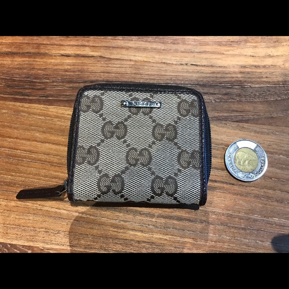 GUCCI coin case purse 115255 brown square zipper - Picture 2 of 11
